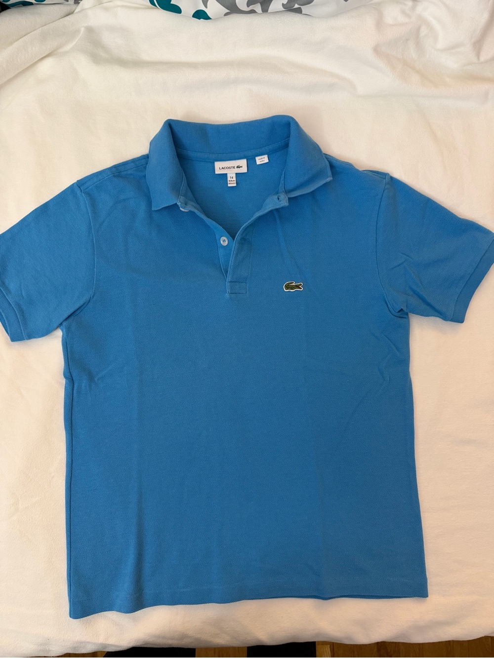 Lacoste Men's Bright Blue Polo with Crocodile Logo